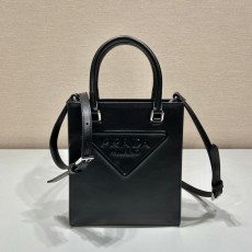 프라다 PRADA 브러시드 미니 토트 백